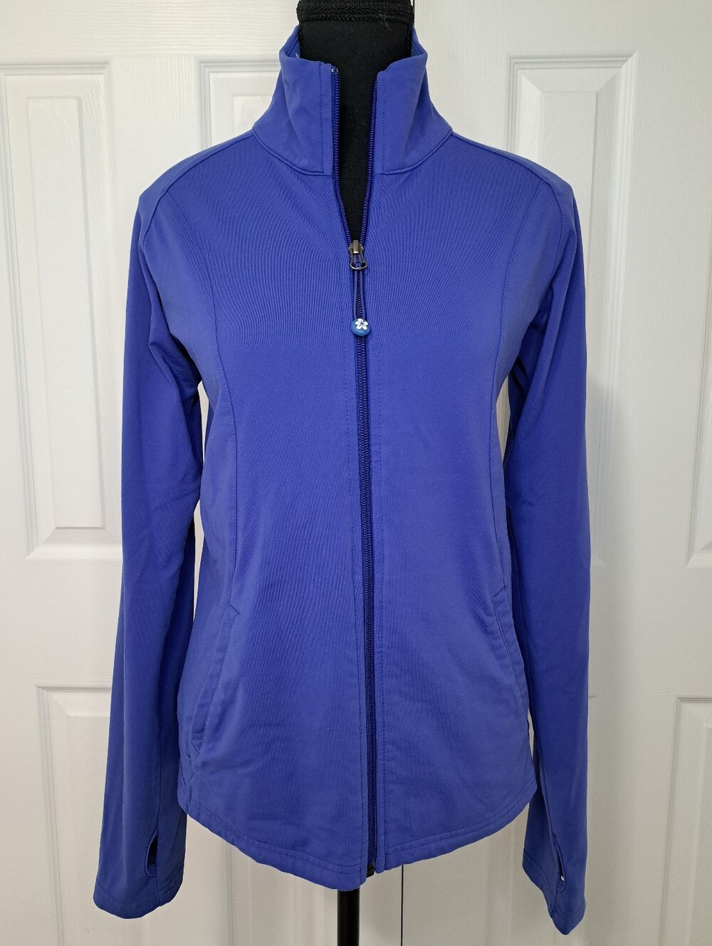 Tuff Athletics Zip Front Active Jacket Purple Medium Activewear Top Long Sleeved